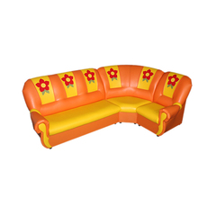 Комплект мягкой игровой угловой мебели «Вита с аппликацией» (3+1+1)