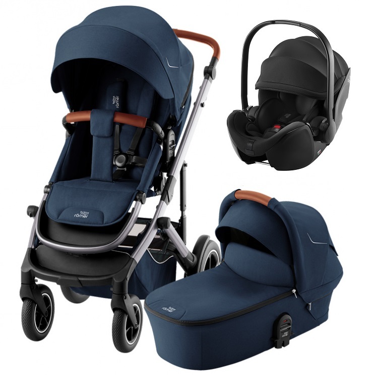Детская коляска 3в1 Britax Roemer Smile 5Z Night Blue + Baby-Safe Pro Classic | Deep Black