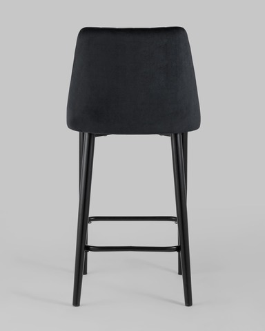 Стул полубарный Диего велюр черный, для кухни столовой гостиной дома без подлокотников со спинкой 106*47*51см 98см 47см 51см металл