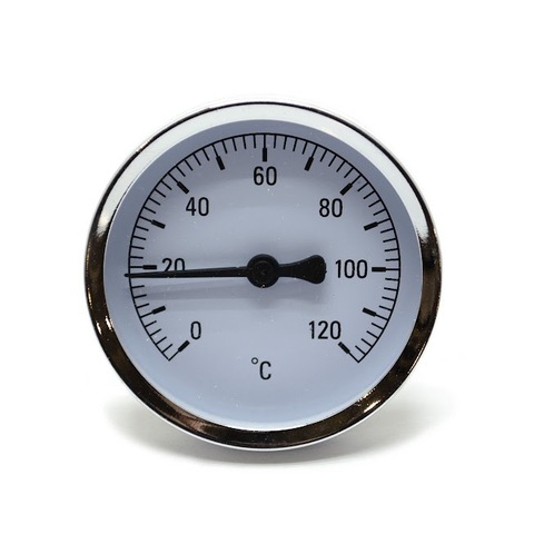 Термометр биметаллический, осевой 0-120°С