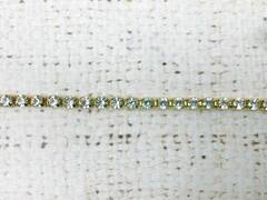 Цепь со стразами, ss 14, ш. 3,5 мм, золото