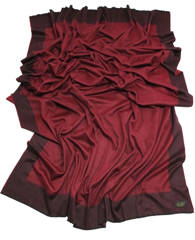 Плед 150х200 Glen Saxon Border A5 Black Carmine