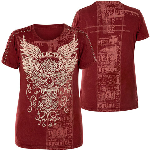 Affliction | Футболка женская DISTANT ANGEL AW23481 перед и спина