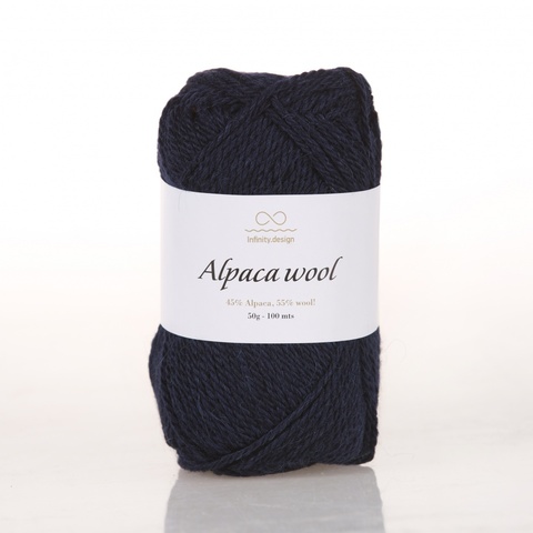 Пряжа Infinity Alpaca Wool 5575 темно-синий