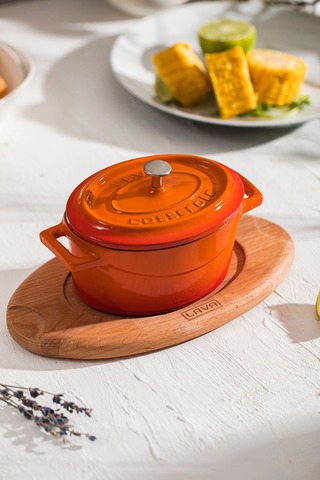 Подставка для сервировки овальная LAVA 13х23см