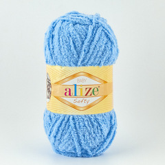 ALIZE "SOFTY" 100% Микрополиэстер, 50 гр., 115 м, Голубой