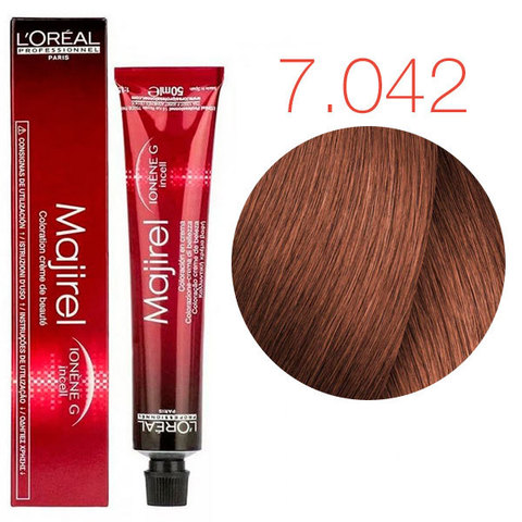 L'Oreal Professionnel Majirel French Brown 7.042 (Блондин натуральный медно-перламутровый) - Краска для волос