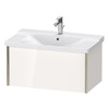 Duravit XViu Тумба подвесная 405x810x469мм, для раковин #233285, 233385, 233485, 1 ящик, цвет: белый глянцевый/champagne matt XV40160B122