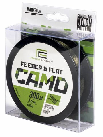 Леска монофильная Feeder Concept FEEDER&FLAT Camo 300м, 0.27мм