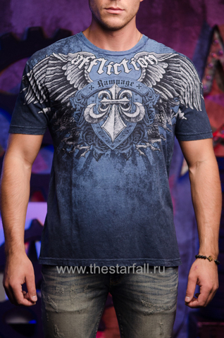 Affliction | Футболка мужская Rampage Quinton Jackson Plate Tee Signature Series A4024 перед