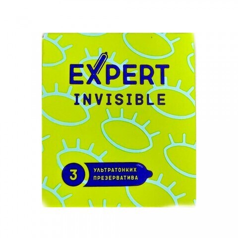 Презервативы EXPERT INVISIBLE № 3 (особо тонкие), 3 шт.