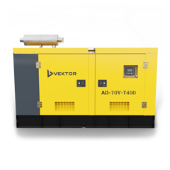 Дизельный генератор Vektor AD-70Y-T400 в шумозащитной кожухе