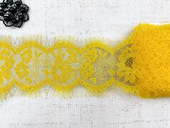 Кружево Французское, ш. 10,5 см, жёлтый