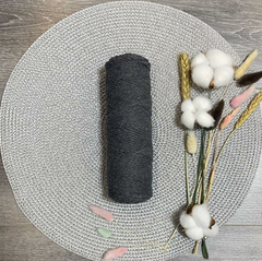 Шнур хлопковый без сердечника, d 4 мм, т. серый