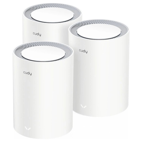 Бесшовный Mesh роутер Cudy M1800(3-Pack) AX1800 10/100/1000BASE-TX белый (упак.:3шт)