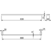 Kludi 3196153 Kludi 31 961 53 VELA C держатель для полотенец, L = 800 мм белый матовый