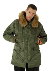 Парка Alpha Industries N-3B Slim Fit Sage Green (Зеленая)