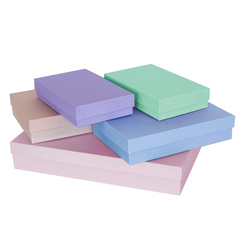 Коробка одиночная, Прямоугольник, МИКС (случайный цвет), 35*25*6 см, 1 шт.