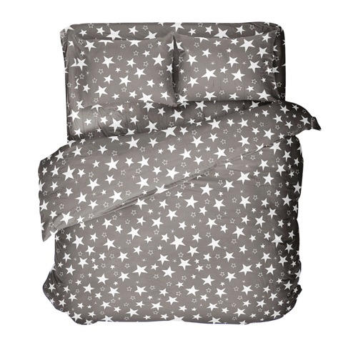Комплект постельного белья евро-стандарт STARS, 100% хлопок