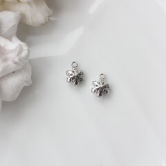 Подвеска Снежинка 12*8 мм, родий, П108