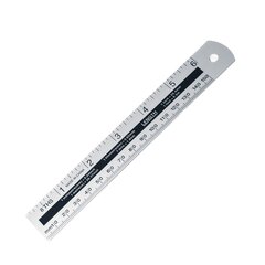 
          Линейка Alingar, 15 см, алюминевая, 2 шкалы см/дюйм, пакет ПВХ