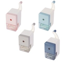 Точилка механическая Alingar, прямоугольная, 1 отверстие, пластиковый корпус, цвет ассорти, индивидуальная упаковка