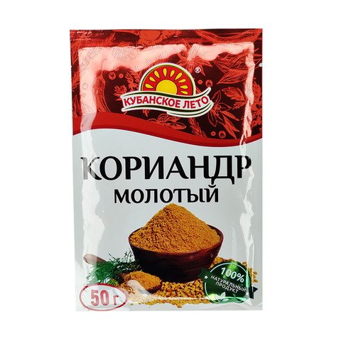 Кориандр КУБАНСКОЕ ЛЕТО молотый 50г