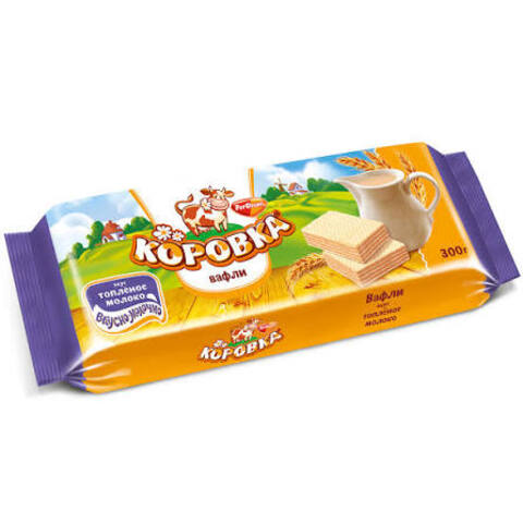 Вафли с жировой начинкой со вкусом топленного молока 3кг