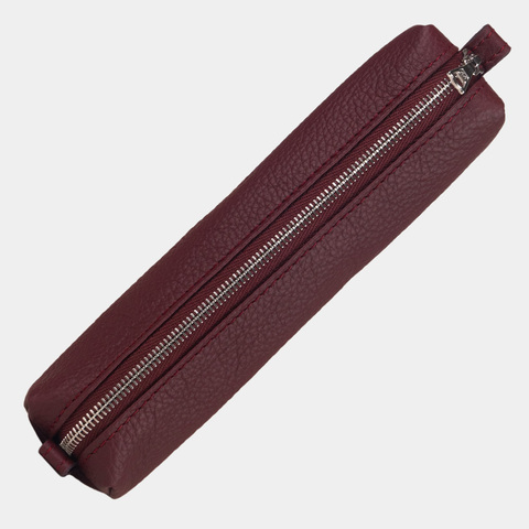 Пенал Cartouche из кожи теленка бордового цвета