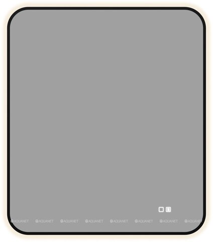 Aquanet 367662 Зеркало Контур 800х700 LED ТХ, антипар, цв. черный (367662)