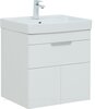 Aquanet 367338 Тумба с раковиной Ирис new 60 (Ирис Т) подвесная 1 ящ. 2 фасада цв.белый глянец (367338)