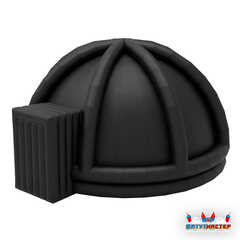 Надувной купол «Тёмная Сфера», 6×5×3,2 м