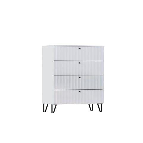 С/Г Оливия Комод 4-ящ (Шарли Белый, Белый)