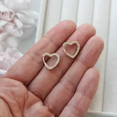 Швензы Конго Сердце 14*2,7 мм, родий, Ш116