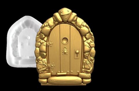 Силиконовый молд № 420 Дверь ( серия домики для гномов и фей)