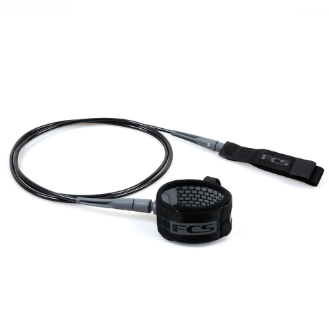 FCS 8' All Round Essential Leash Black/Grey