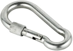 Карабин с фиксатором, оцинк. 15