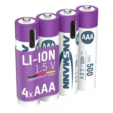 Аккумулятор AАА/Li-ion ANSMANN  1.5V 500mAh/4шт