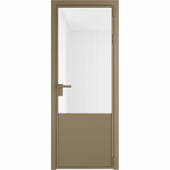Алюминиевая дверь 19AG шампань остеклённая