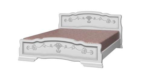 Кровать карина-6 белый жемчуг 1,6 м