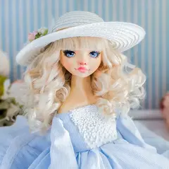 Волосы для кукол, трессы, цвет БЛОНД, кудри 13-15 см*1 метр., набор 2 шт.