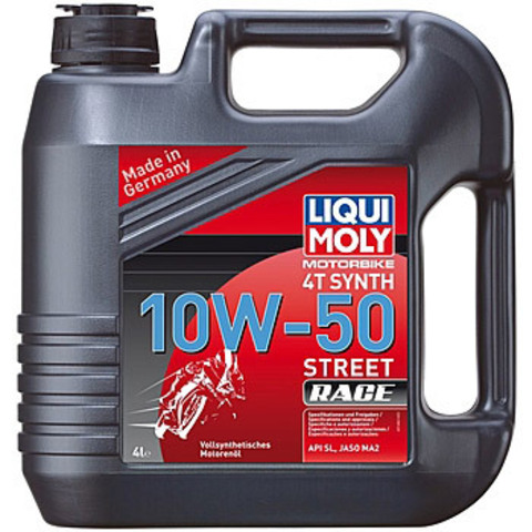 10W-50 Моторное синтетическое масло Liqui Moly Motorbike 4T Street Race 4L 7508