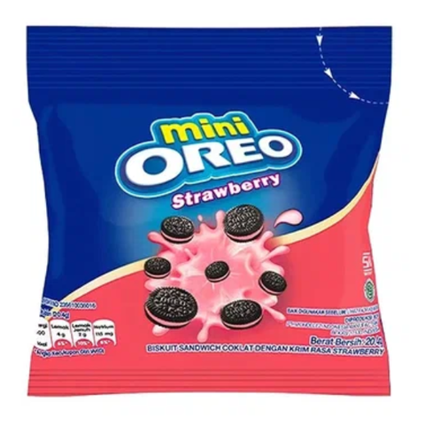 Печенье мини орео клубничное Oreo Mini, 20,4 гр