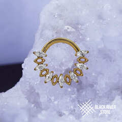 Кликер Sunset Crystal PVD Yellow 1.2мм