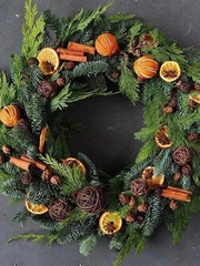 Набор травяных лапок туи, искусственные, 15*11 см, набор 30 шт.