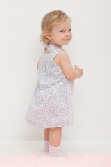 сарафан  для девочки  КР 5861/лепесток орхидеи,ромашки к451