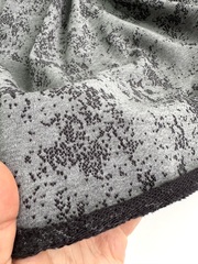 Трикотаж жаккардовый, футер 3-х ниточный, Серый меланж