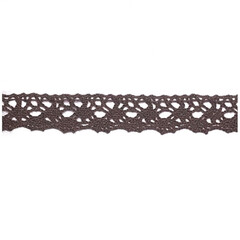 Кружево хлопковое/Тесьма вязаная, ш. 2 см, 20.01.015, коричневый