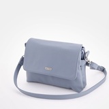 Сумка Саломея 1070 гладкий серо-голубой