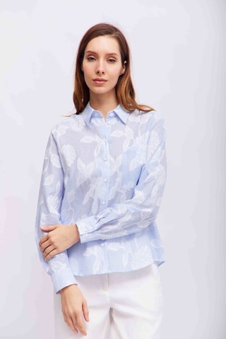 Bianca Блуза из хлопка с аппликациями-вышивками